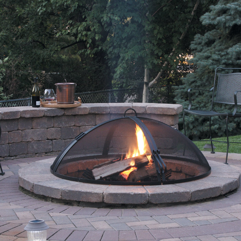 Master Flame Hinged Round Fire Pit Spark Screen Wayfair